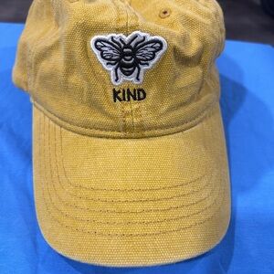 Bee Kind Yellow Cap with Bee Embroidery